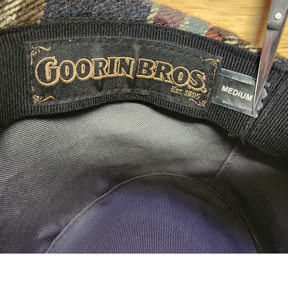 Goorin Bros. Fedora Gray Wool Blend Embroidered Plaid Hat - Picture 7 of 8